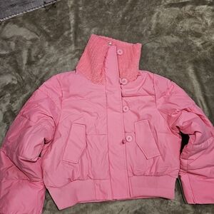 & Other Stories Pink Puffer Jacket